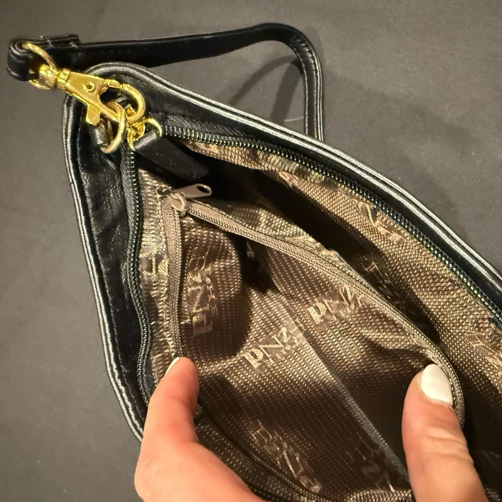 The FIND Black Leather Shoulder Bag NWOT